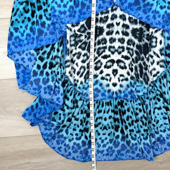 True Colors by La Moda Hi Low Frill Maxi Dress Size Small Medium Resort Flowy - Picture 16 of 16